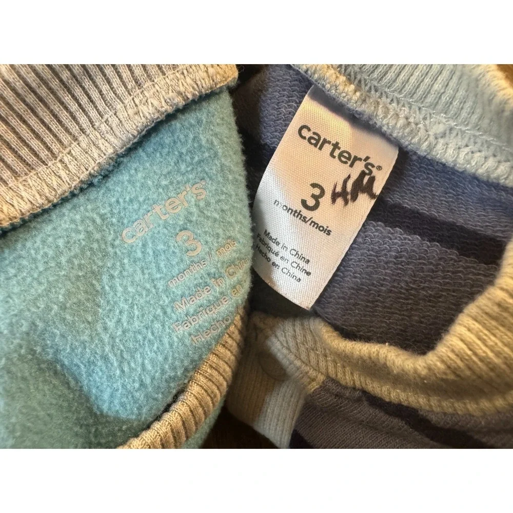 Carters Baby Boy 3 Months Rompers Long‎ Sleeved Outfits Pants Lot Fox Car
